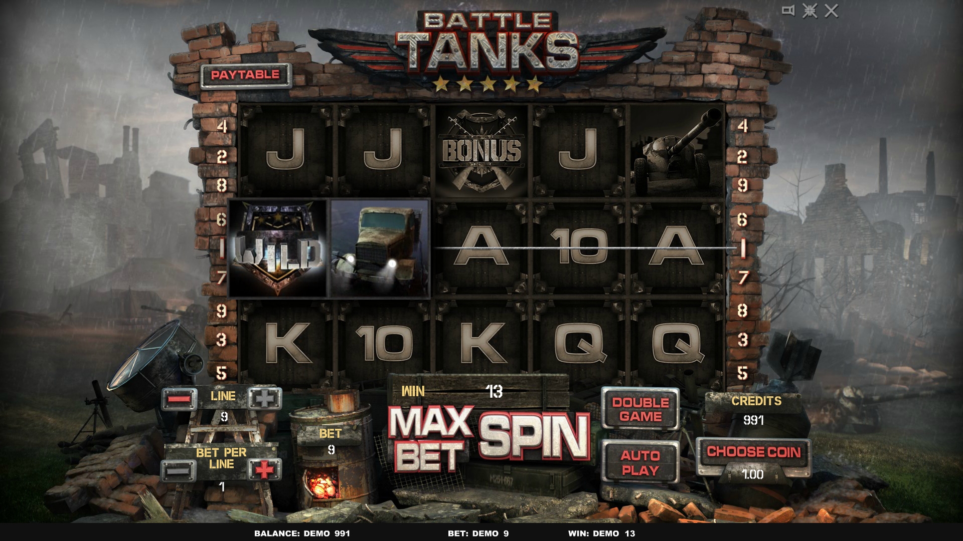Игровой автомат Танковый бой